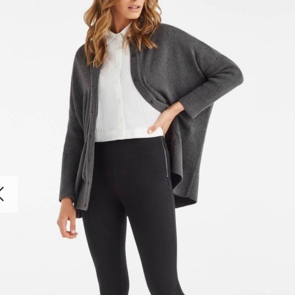 Vetta Oversized Sweater in Charcoal, Size L large organic cotton